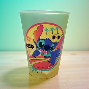 Copo Plástico Stitch Prancha - 280ml - 1 unidade - Disney Original - Plasútil