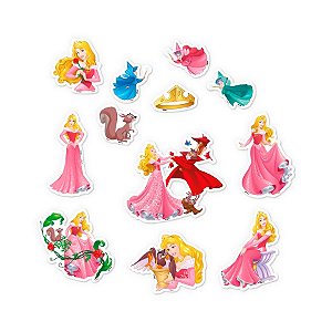 Mini Personagens Decorativos - Aurora - 12 unidades - Disney Original - Rizzo
