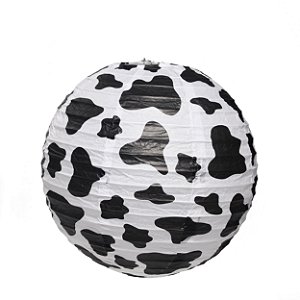 Lanterna de Papel Vaquinha 30cm Festa Fazendinha - 01 unidade - Cromus - Rizzo Festas