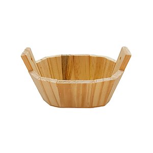 Ofurô de Madeira Rústico - 19x10,5cm - 1 unidade - Rizzo