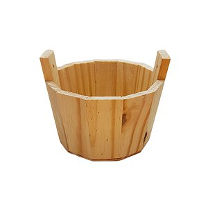 Tina de Madeira Rústica - 15,5x12cm - 1 unidade - Rizzo