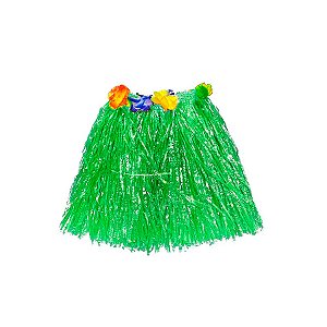 Saia Havaiana - Adereço de Carnaval  - Verde - 30cm - Mod:466 - 01 unidade - Rizzo