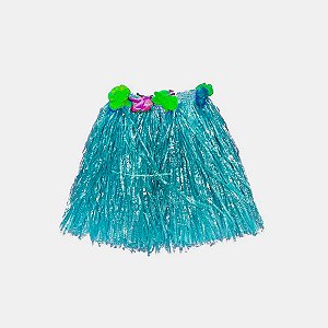 Saia Havaiana - Adereço de Carnaval  - Azul - 30cm - Mod:466 - 01 unidade - Rizzo