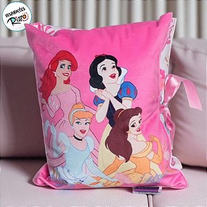 Almofada Formato Carta Laço - Princesas - 30x30cm - 1 unidade - Disney Original - Zonacriativa