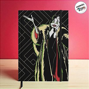 Caderno de Anotações A5 - Cruella - 13,2x21,2cm - 80 Folhas - 1 unidade - Disney Original - Rizzo