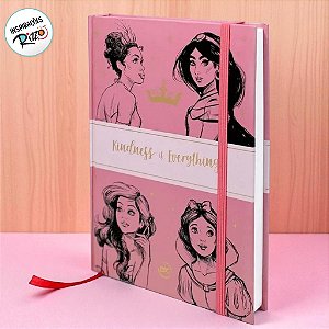 Caderno de Anotações A5 - Princesas - 135x191mm - 366 Folhas - 1 unidade - Disney Original - Rizzo
