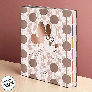 Fichário A5 - Minnie Mouse Rose Gold - 18,5x25,1cm - 1 unidade - Disney Original - Rizzo