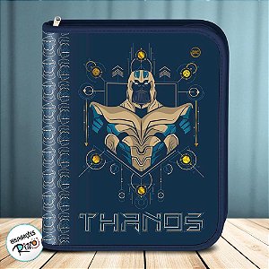 Fichário Universitário com Ziper - Thanos - Vingadores - 267x328mm - 1 unidade - Disney Original - Rizzo