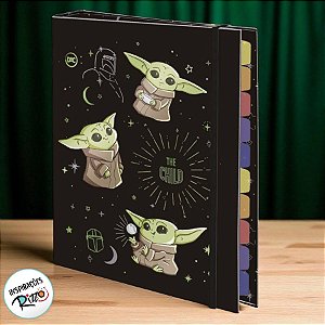 Fichário A5 - Baby Yoda - Star Wars - 18,5x25,1cm - 1 unidade - Disney Original - Rizzo