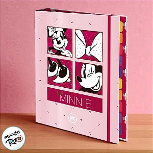 Fichário A5 - Minnie Mouse Rosa - 18,5x25,1cm - 1 unidade - Disney Original - Rizzo