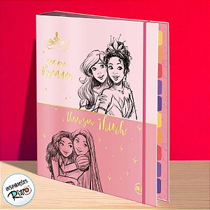 Fichário A5 - Princesas - 18,5x25,1cm - 1 unidade - Disney Original - Rizzo