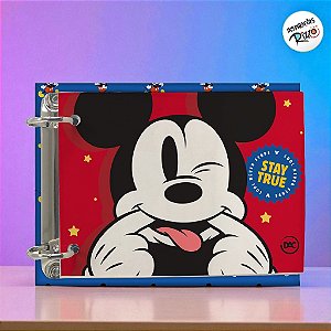 Mini Caderno Argolado - Mickey Mouse - 168x125mm - 80 Folhas - 1 unidade - Disney Original - Rizzo