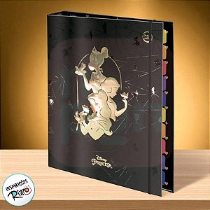 Fichário A5 - Princesas Gold - 18,5x25,1cm - 1 unidade - Disney Original - Rizzo
