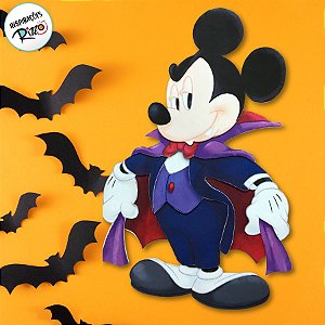 Painel Decorativo - Mickey Mouse Halloween - 53x34cm - 1 unidade - Disney Original - Rizzo