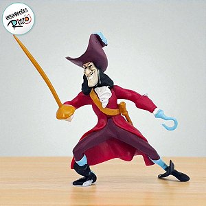 Mini Figura Colecionável - Capitão Gancho - Vilões - 5cm - 1 unidade - Disney Original - Rizzo