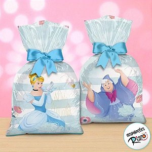 Sacola Plástica - Cinderela - 8 unidades - Disney Original - Rizzo