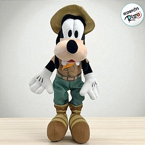 Pelúcia Pateta Safari - Turma do Mickey - 40cm - 1 unidade - Disney Original - Rizzo