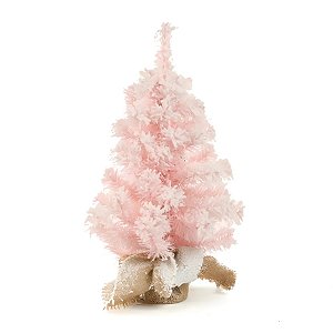 Mini Pinheiro De Natal Cotton - Nevada Rosa - 60cm - 1 unidades - Cromus - Rizzo