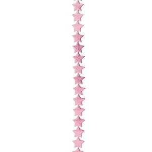 Fio Decorativo Estrela  Rosa - 1,2 cm x 5 m - 1 unidade - Cromus - Rizzo