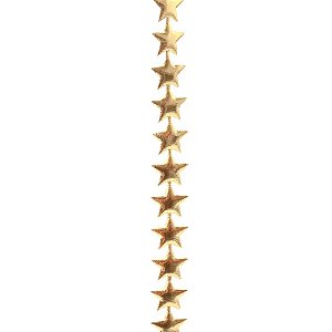 Fio Decorativo Estrela  Dourada - 2 cm x 5 m - 1 unidade - Cromus - Rizzo