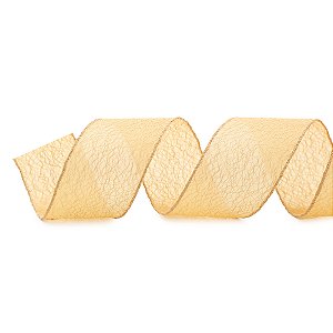 Fita Aramada Craquelada - Ouro - 6,3cmx9,14m  - 1 unidade - Cromus - Rizzo