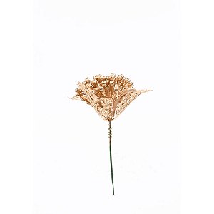 Pick Decorativo - Folhas e Frutinhas Douradas - 18cm - 1 unidade - Cromus - Rizzo