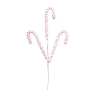 Pick 3 Canes Bengalinha Pelúcia Trend Rainbow - Rose Candy - 01 unidade - Cromus Natal - Rizzo