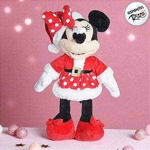 Pelúcia Minnie Mouse de Natal - Vermelha - 45cm - 1 unidade - Disney Original - Cromus