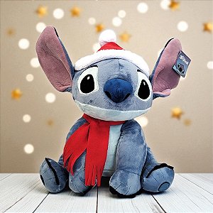Pelúcia Stitch de Natal - 30cm - 1 unidade - Disney Original - Cromus