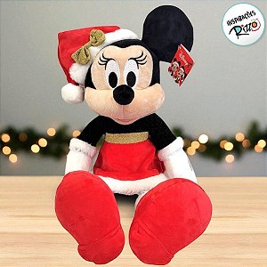 Pelúcia Minnie Mouse Dourado de Natal - 45cm - 1 unidade - Disney Original - Cromus