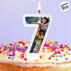 Vela - Encanto N°7 - 8cm - 1 unidade - Disney Original - Rizzo