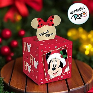 Caixa Pop Up - Natal Mágico Minnie - G 14x14x16,5cm - 1 unidade - Disney Original - Cromus