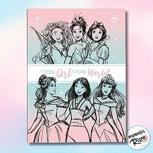 Pasta Catálogo Princesas - 10 Envelopes Plásticos - 235x325mm - 1 unidade - Disney Original - Rizzo