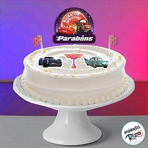 Decoração de Bolo - Carros - 6 unidades - Disney Original - Regina