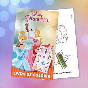 Mini Kit Para Colorir - Princesas - 6 Itens - 1 unidade - Disney Original - Editora DCL