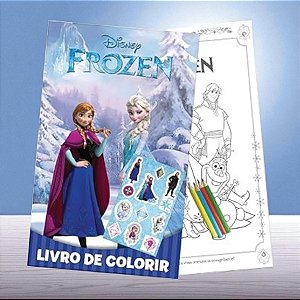 Mini Kit Para Colorir - Frozen - 6 Itens - 1 unidade - Disney Original - Editora DCL