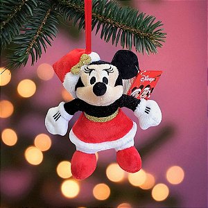 Enfeite para Pendurar - Minnie Mouse Dourado de Pelúcia - 15cm - 1 unidade - Disney Original - Cromus