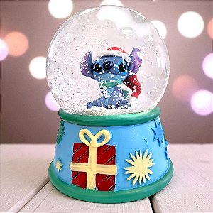 Globo Decorativo de Natal - Stitch Fofo - 14x10cm - 1 unidade - Disney Original - Cromus