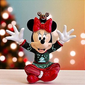 Enfeite de Natal - Minnie Mouse Sentada - 12x12cm - 1 unidade - Disney Original - Cromus