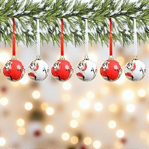 Bola de Natal Disney Original - Mickey, Pluto e Pateta - 6cm - 6 unidades - Disney Original - Cromus