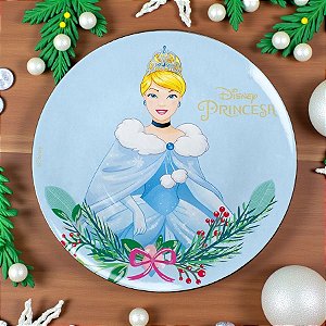 Sousplat Natalino - Princesa Cinderela - 33cm - 1 UN - Disney Original - Rizzo