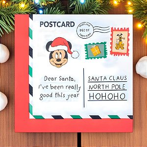 Guardanapo de Papel - Carta Natal Mickey - 33x33cm - Disney Original - 1 unidade - Cromus