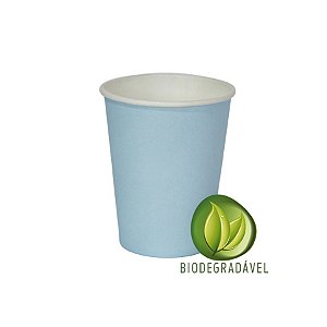 Copo Papel Biodegradável Azul Bebê 270ml - 10 unidades - Silverplastic - Rizzo Festas