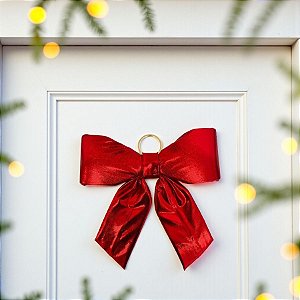 Laço de Lamê Vermelho P - 21x21cm - 1 unidade - Rizzo