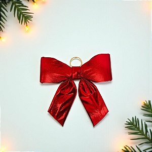 Laço de Lamê Vermelho M - 25x25cm - 1 unidade - Rizzo