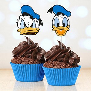 Pick Decorativo para Doces - Pato Donald - 8 unidades - Disney Original - Regina