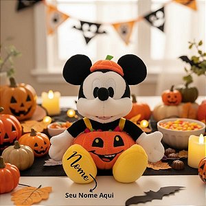 Pelúcia Mickey Abóbora Personalizado - 30cm - 1 unidade - Disney Original - Cromus