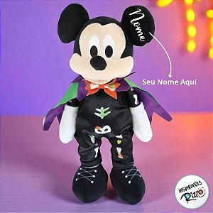 Pelúcia Mickey Happy Halloween Personalizado - 30cm - 1 unidade - Disney Original - Cromus