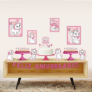 Kit Festa Fácil - Gata Marie - 40 Itens - 1 unidade - Disney Original - Piffer