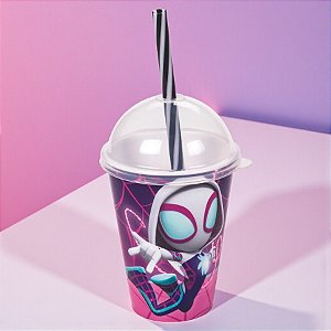 Copo Shake Aranha Fantasma - Spidey e Seus Amigos - 280ml - 1 unidade - Disney Original - Plasútil
